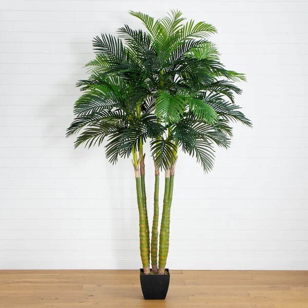 9.5’ Giant Five Stalk Artificial Areca Palm Tree Home Decor. Retail $499