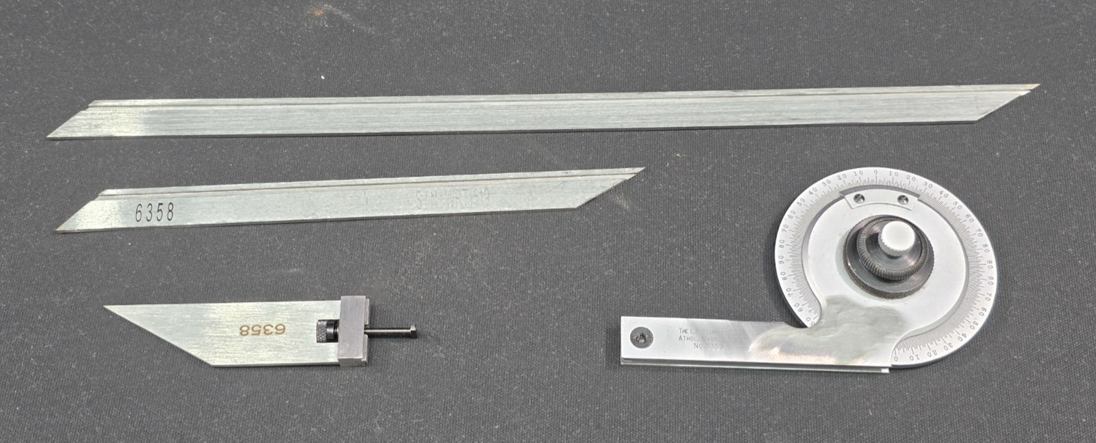 Starrett C359 Precision Universal Bevel Vernier Protractor 7" & 12" Blades