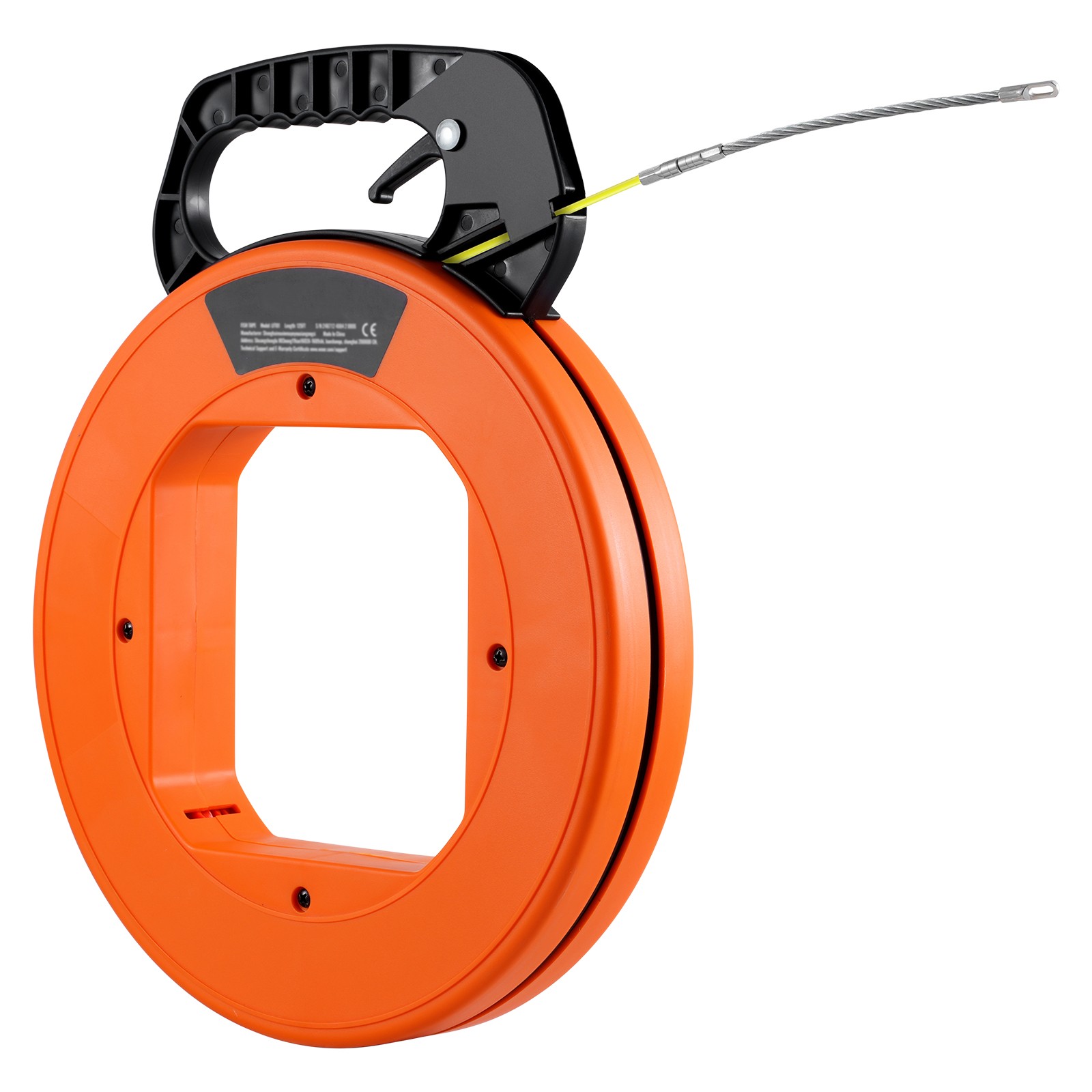 Fish Tape Wire Cable Line Puller 200ft 3/16in Fiberglass High Plastic Case