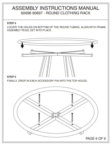 Round Clothing Rack Clothes Garment Retail Store Raw Steel