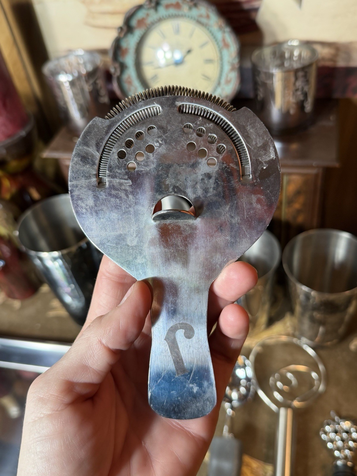 Stainless Steel Cocktail Shaker Set Bar Tools Lot Jigger Strainer Spoon