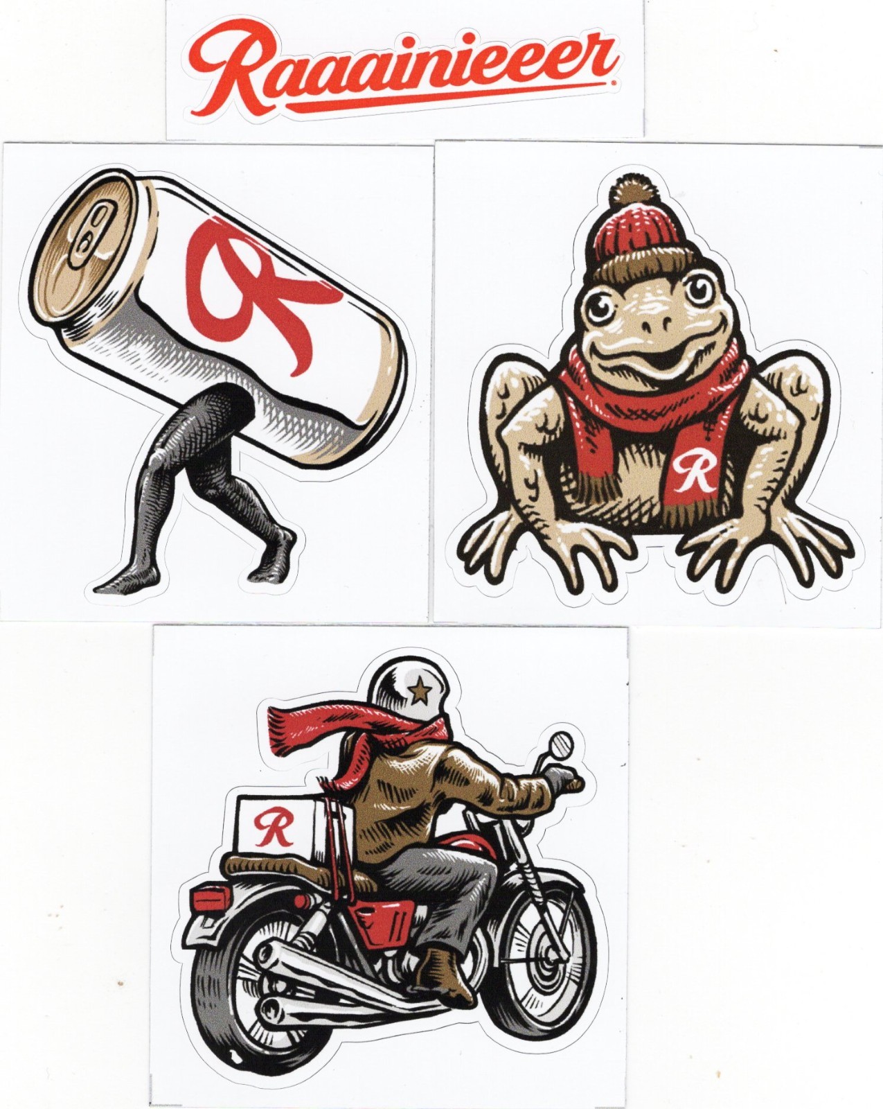 Rainier Beer stickers (4) Rare Vintage Promo Item Pacific Northwest Brewery