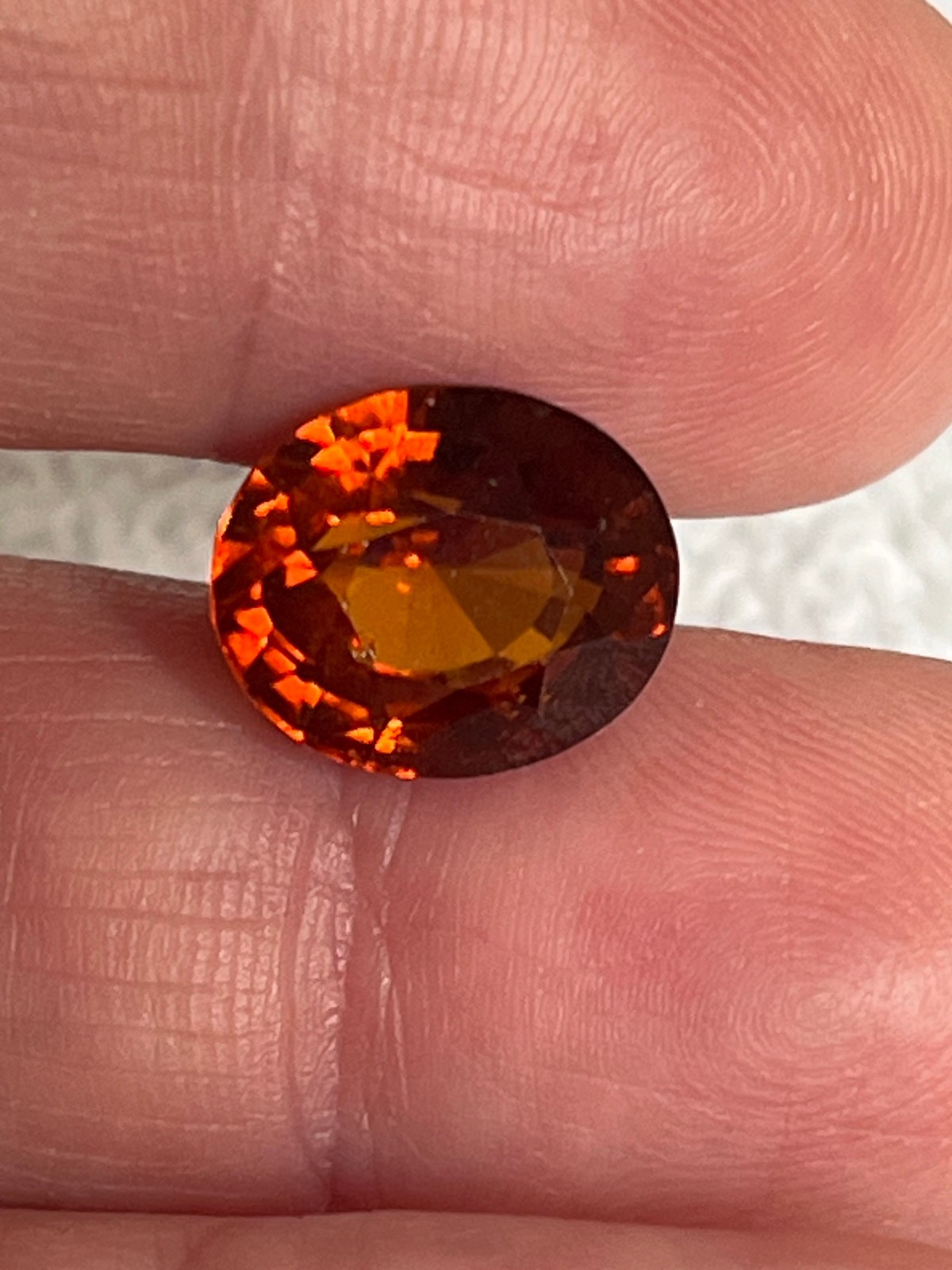 7.45ct Fire Orange Natural Sri Lanka Hessonite Garnet. **SI GRADE** READ