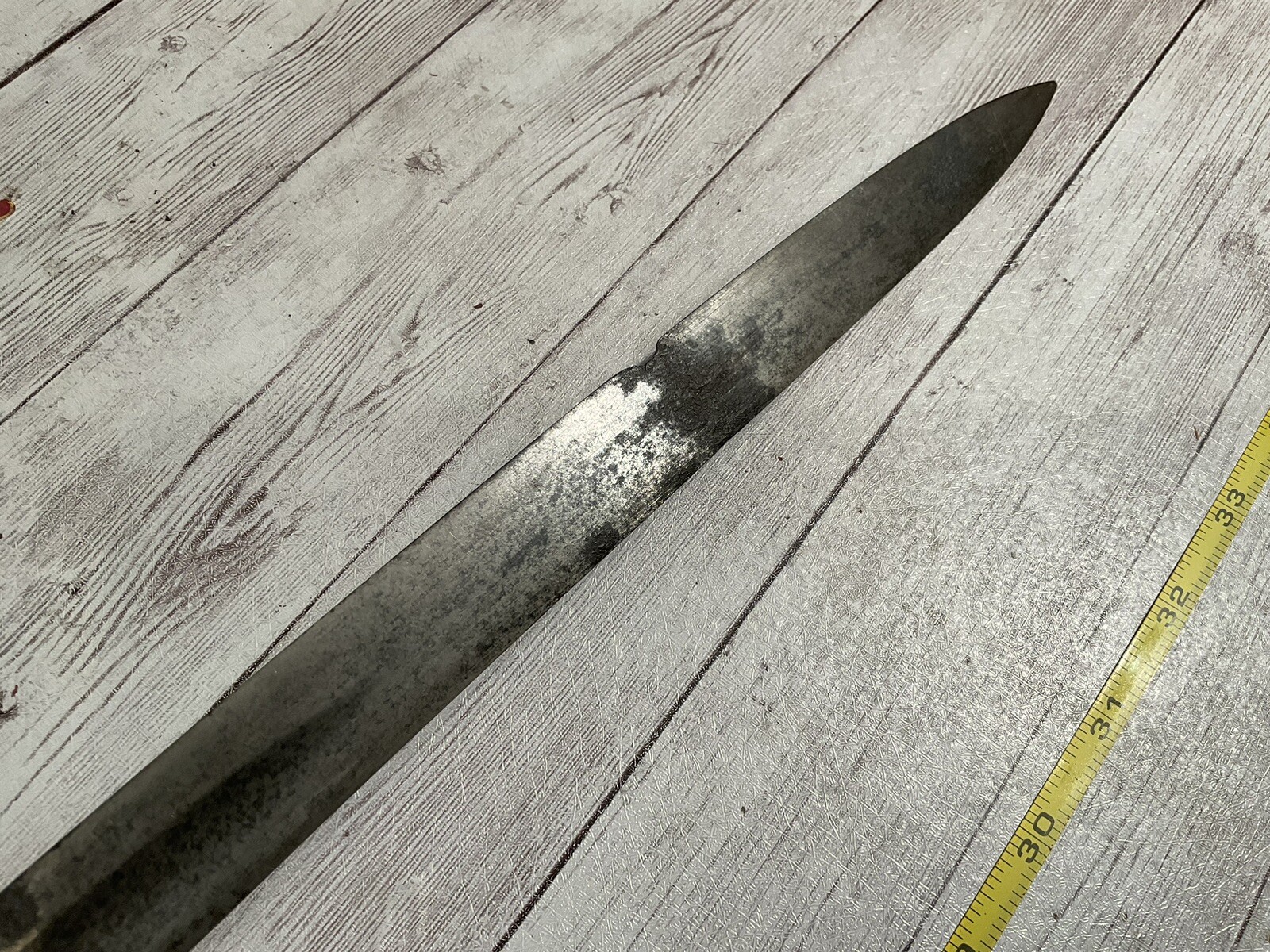 ORIGINAL CIVIL WAR BARN FIND CUSTOM USN OFFICER SWORD NAMED WITH METAL GRIP