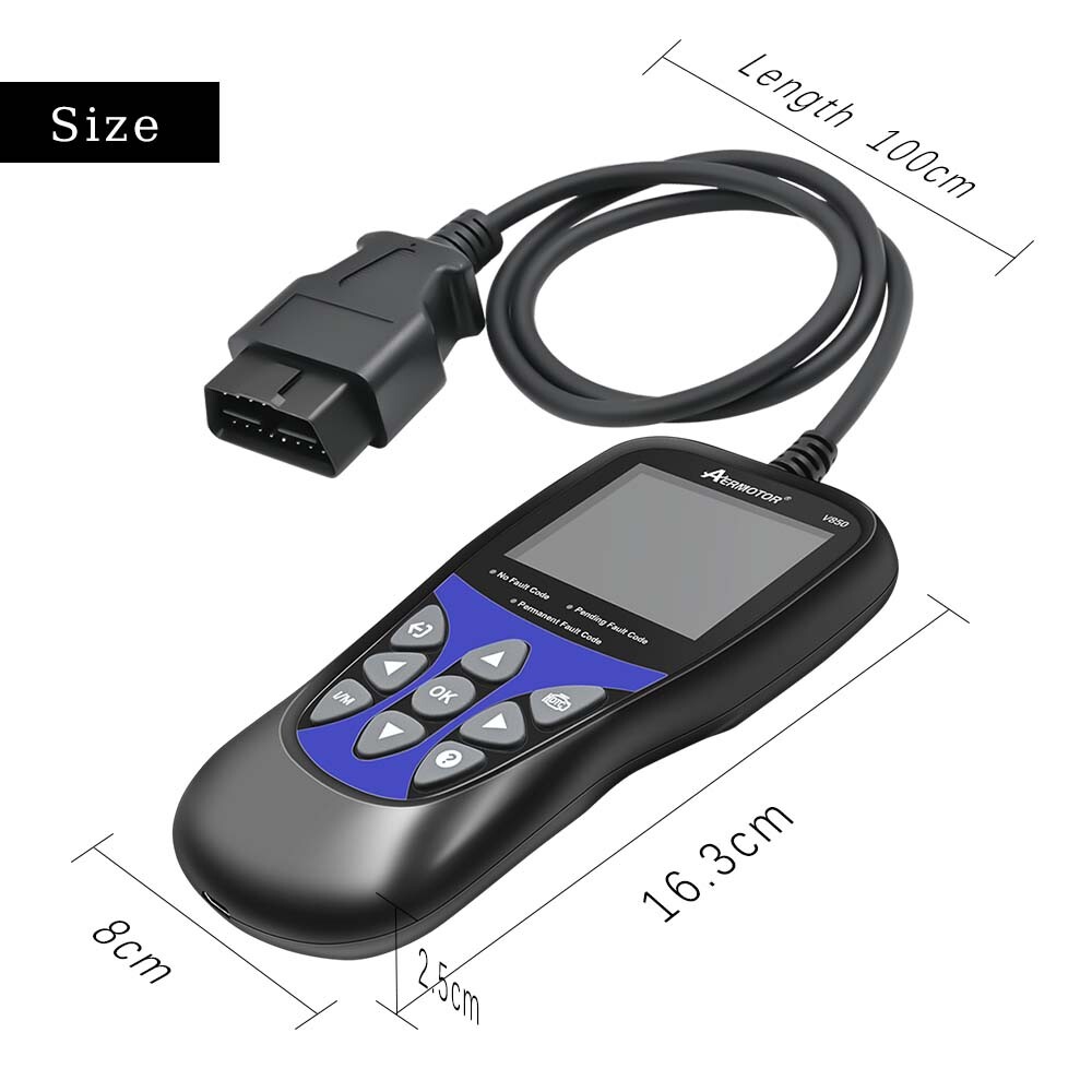V850 OBD2 CAN OBDII Scanner Code Reader Car Diagnostic Scan Tool Check Engine