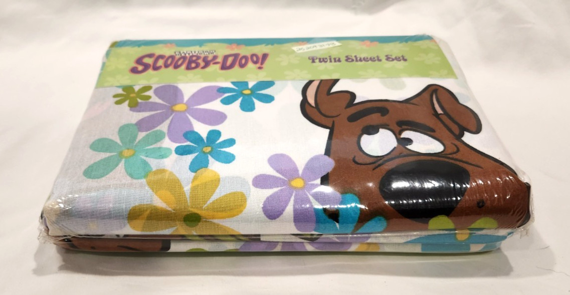 Scooby Doo Twin Sheet Set Vintage NEW RARE Sealed 3 Pieces 1999 Hanna Barbera