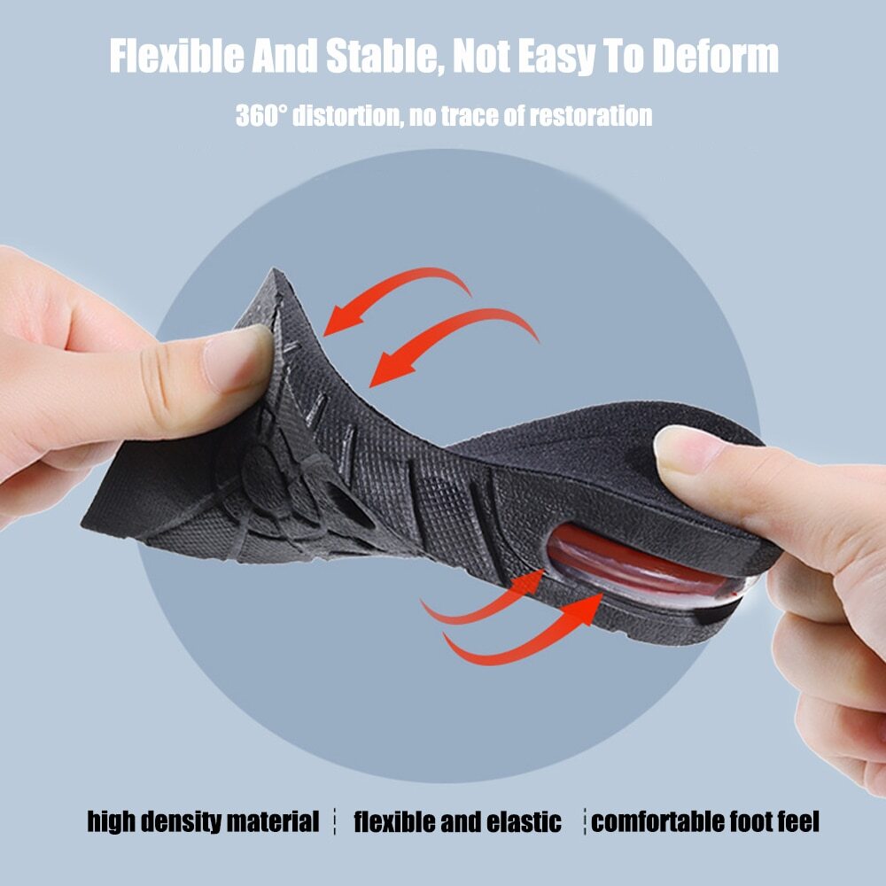 Men Women Invisible Height Increase Insoles Heel Lift Taller Shoe Inserts Pad US