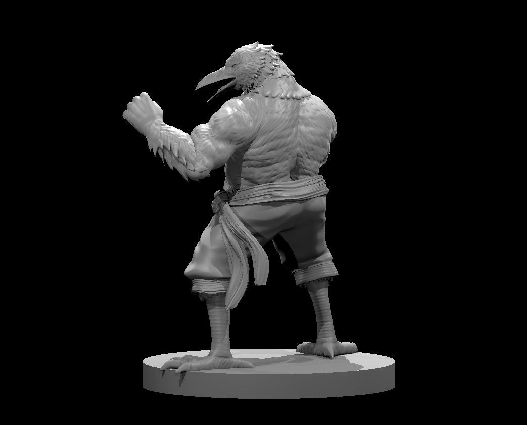 Kenku Monk Heavy Bruiser Fighter Adventurer NPC 28mm Scale DND D&D Tabletop Mini