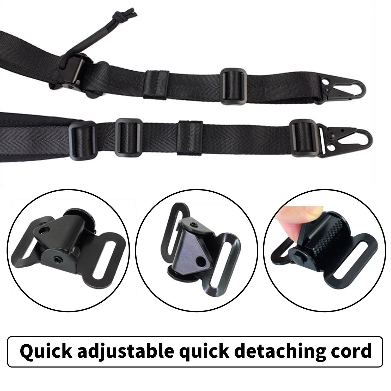 MK2 Sniper Sling Padded Gun Sling 2 Point Sling Quick Adjust Black