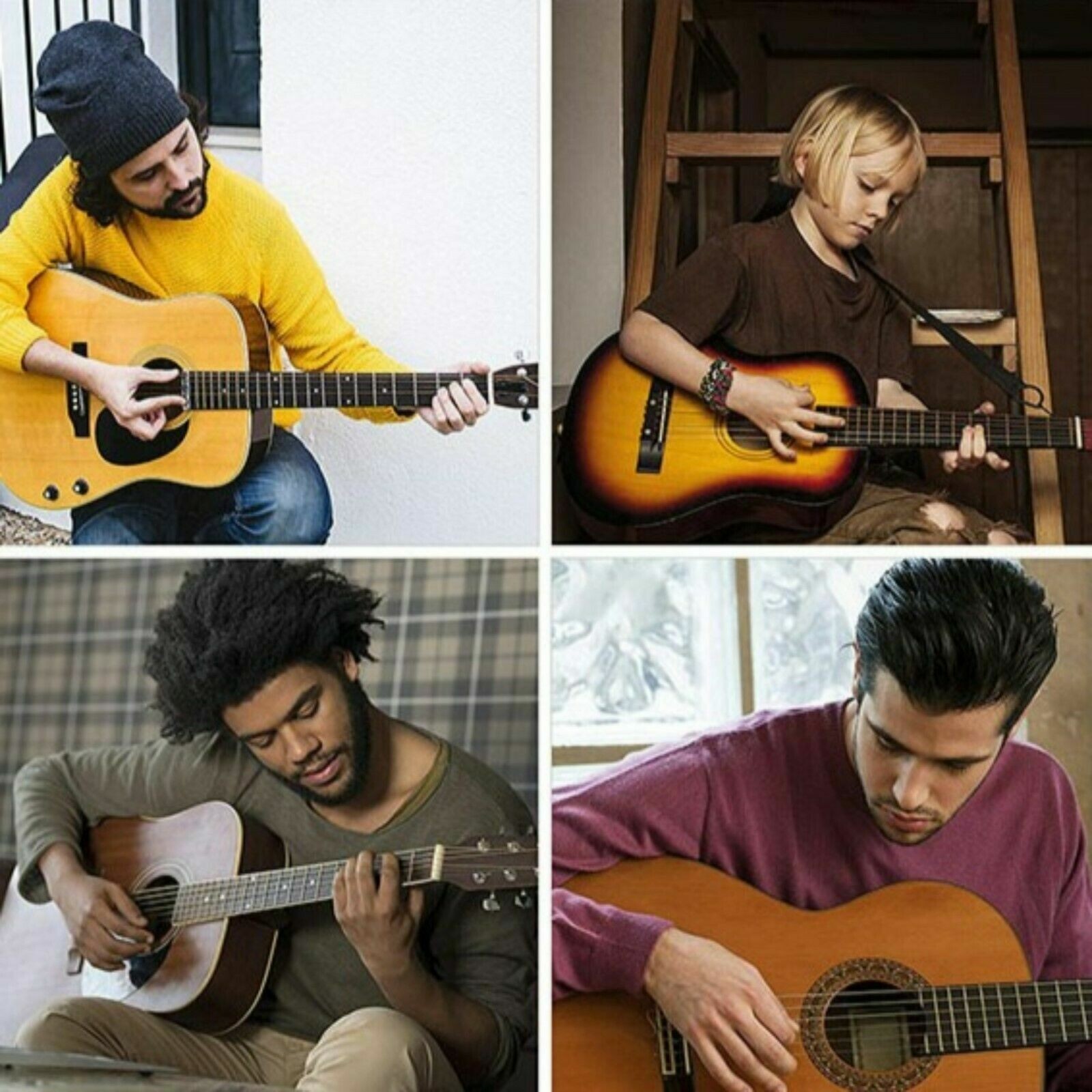 Sets of 6 Guitar Strings Replacement Steel String for Electric Acoustic Guitar