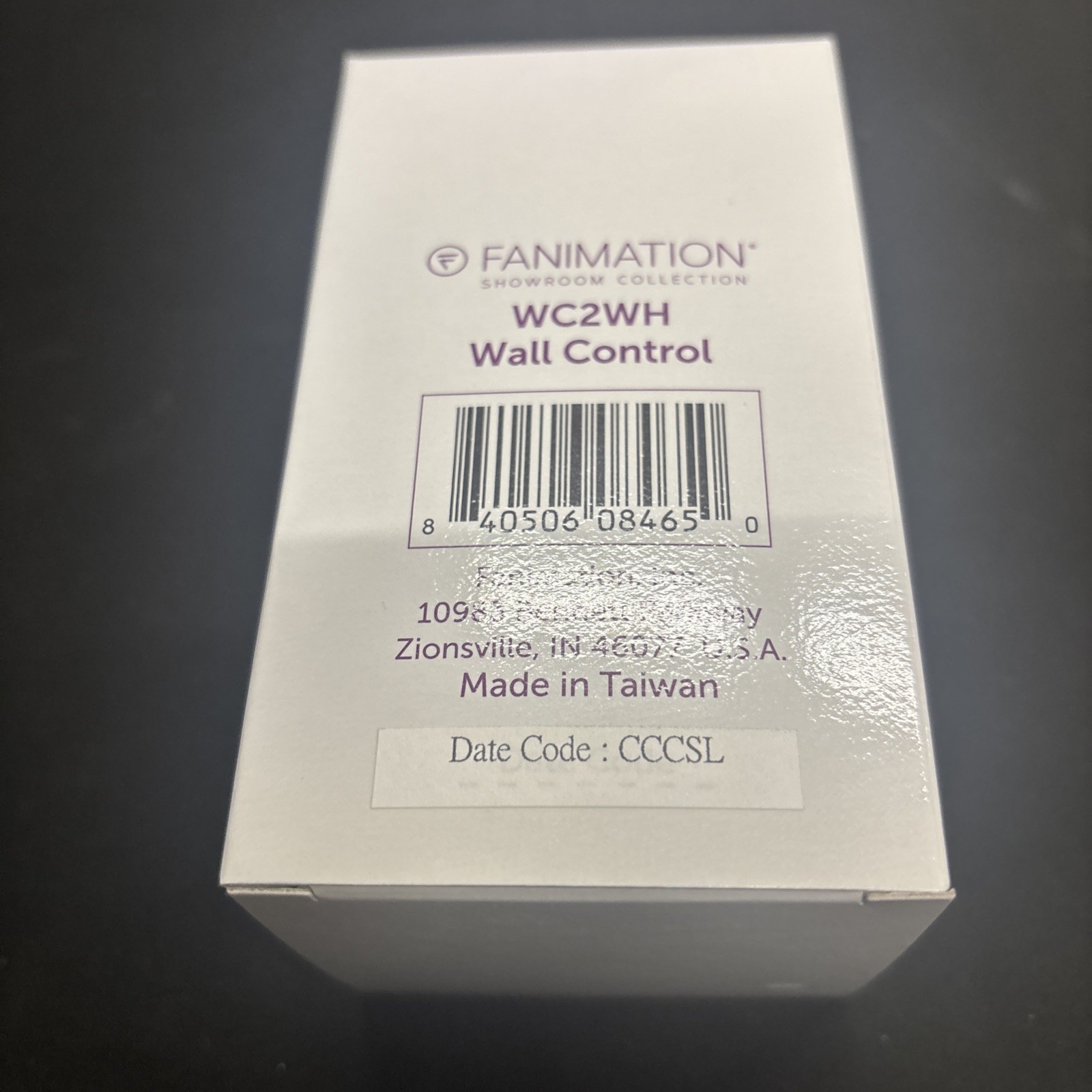 Fanimation WC2WH 3 Speed Ceiling Fan and Light Wall Control | White