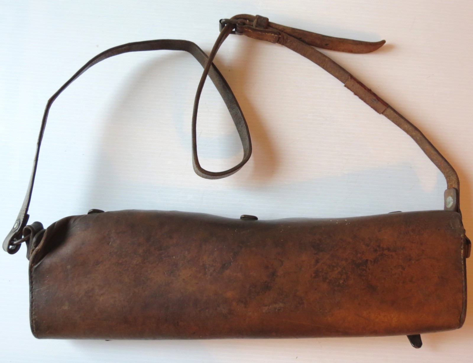 Antique Leather Cartridge Box Case Civil War Era 17 3/4" L