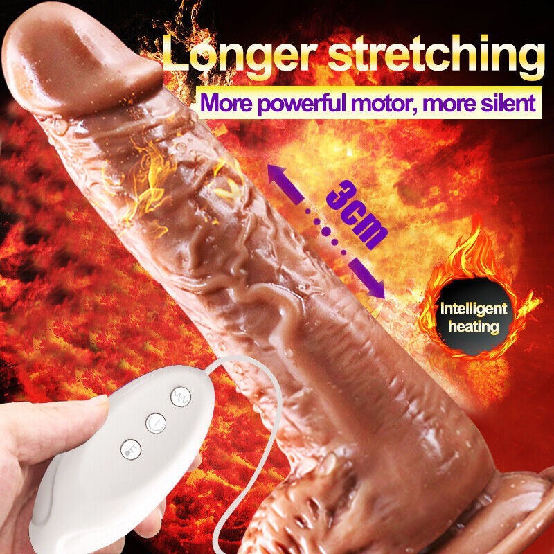 Telescopic Realistic Thrusting Dildo Vibrator Sex Toys for Women Remote Control