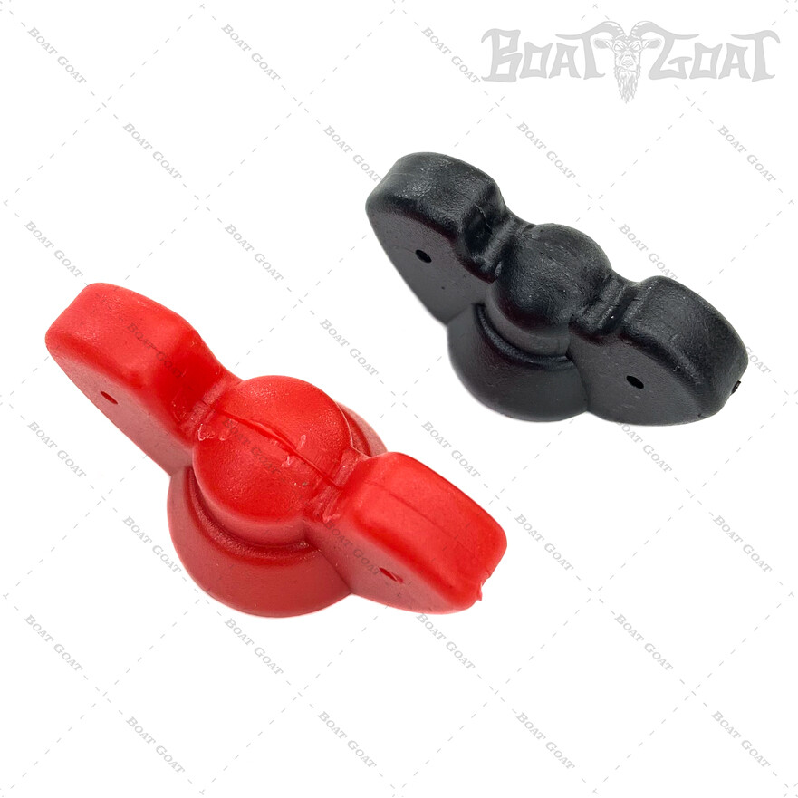 Minn Kota Power Center Wing Nuts - Red & Black - Battery Box - 2993150