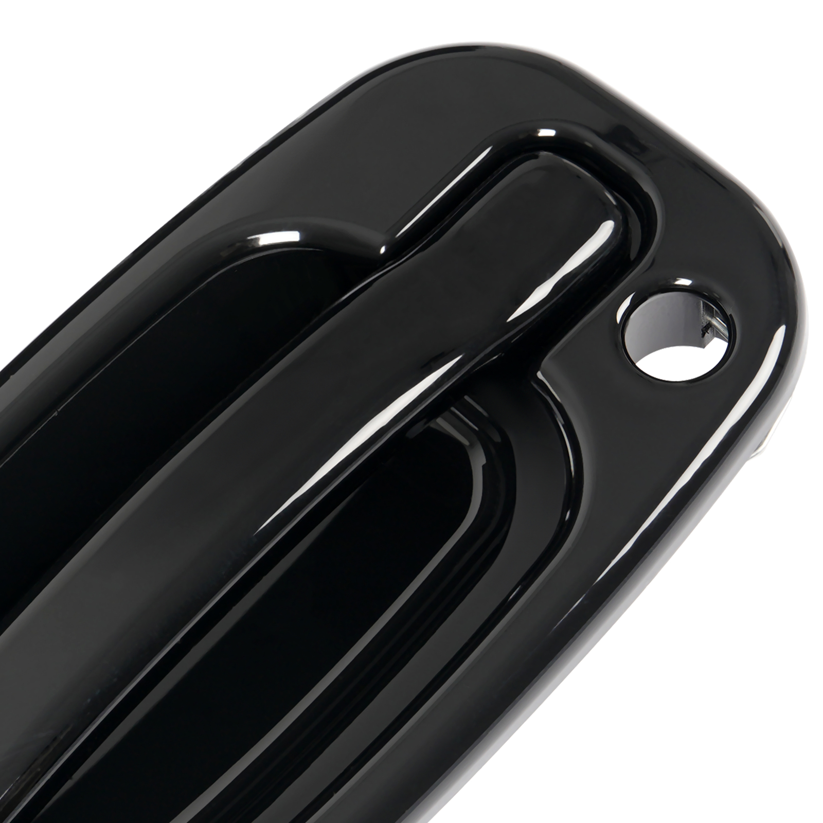 Door Handle Set For Chevy Silverado 1500 1999-2006 Smooth Black Front Outer 2PCS