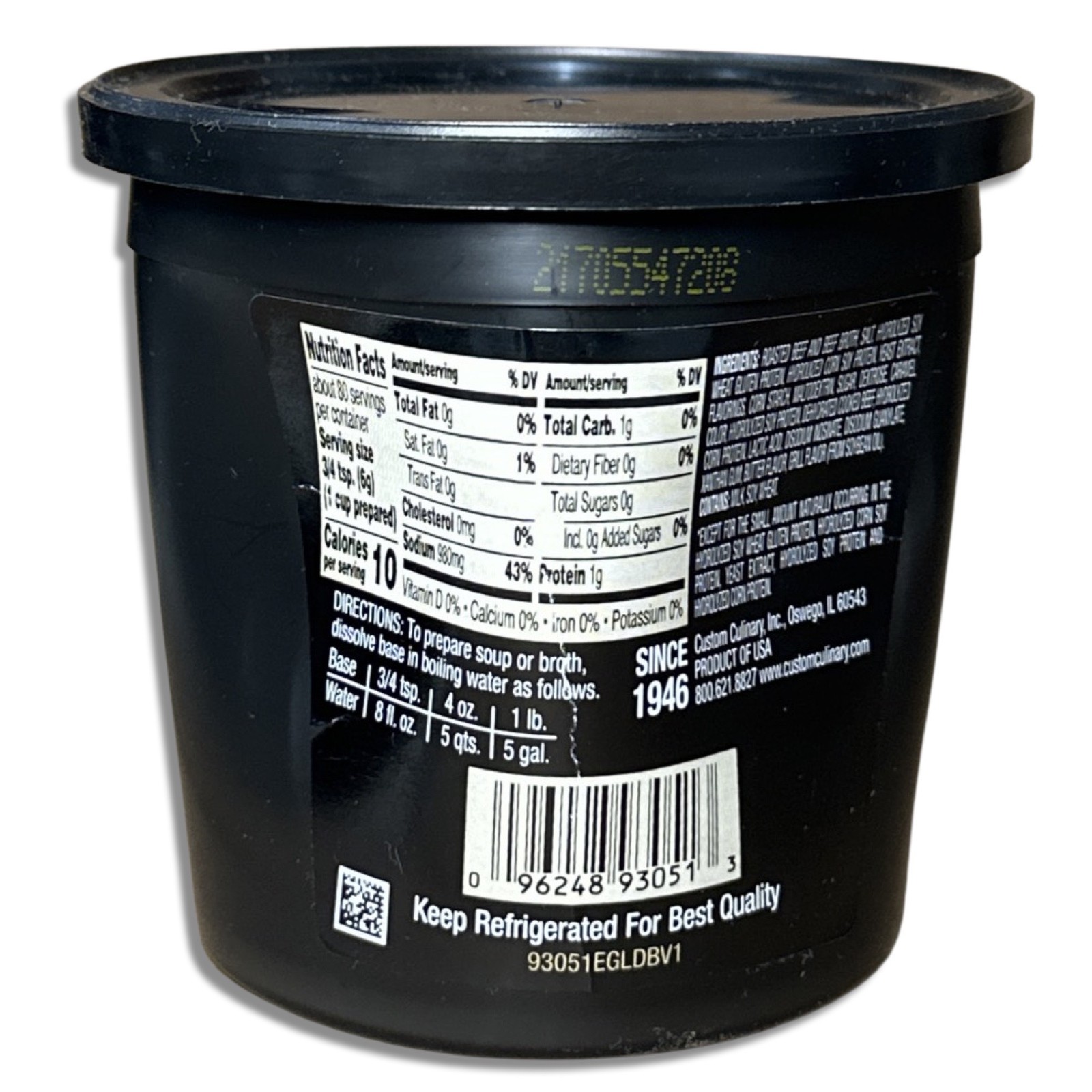 Beef Base by Custom Culinary | 1 Pound Tub