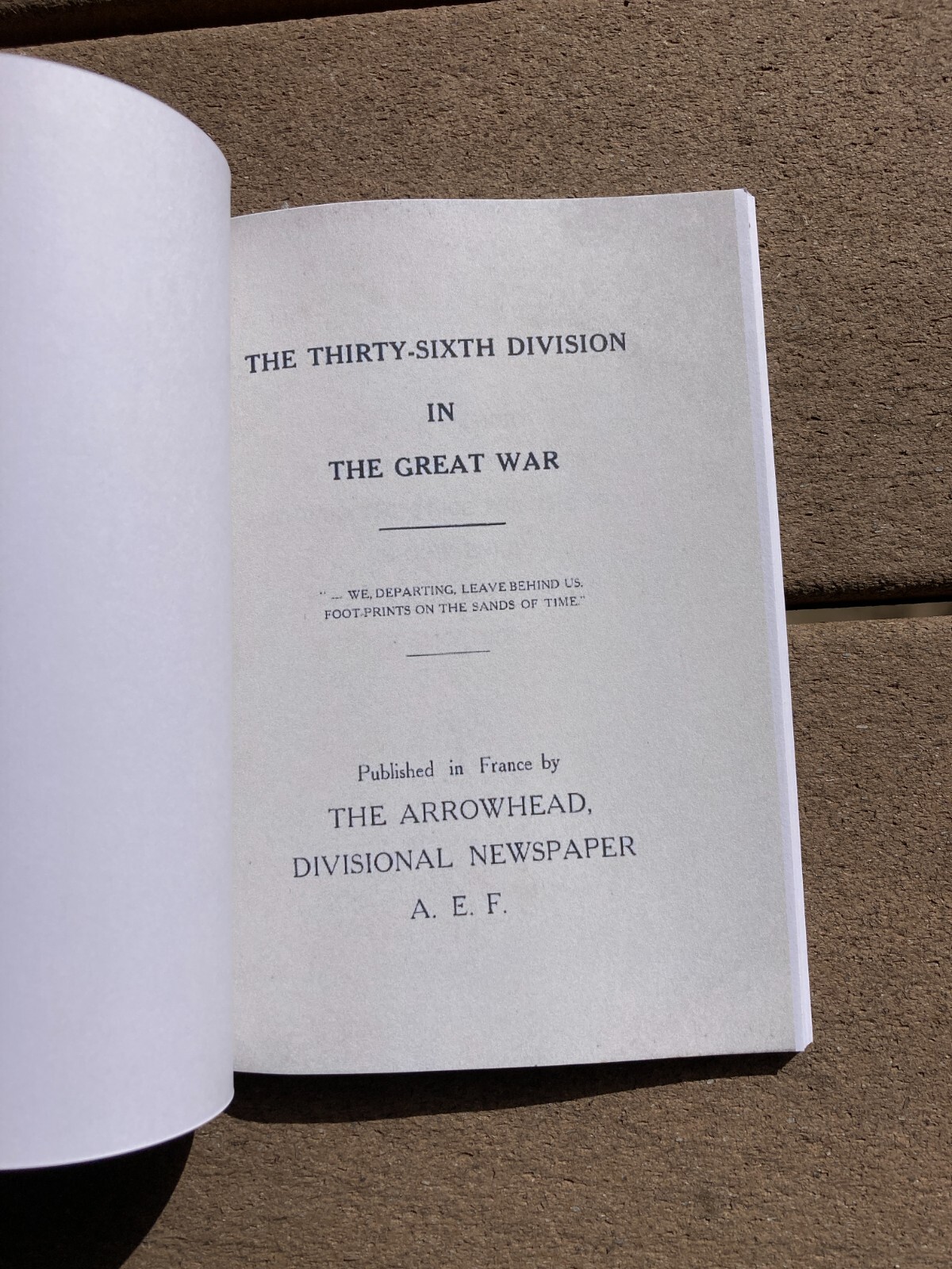 The Thirty-Sixth Infantry Division In The Great War Unit History Book