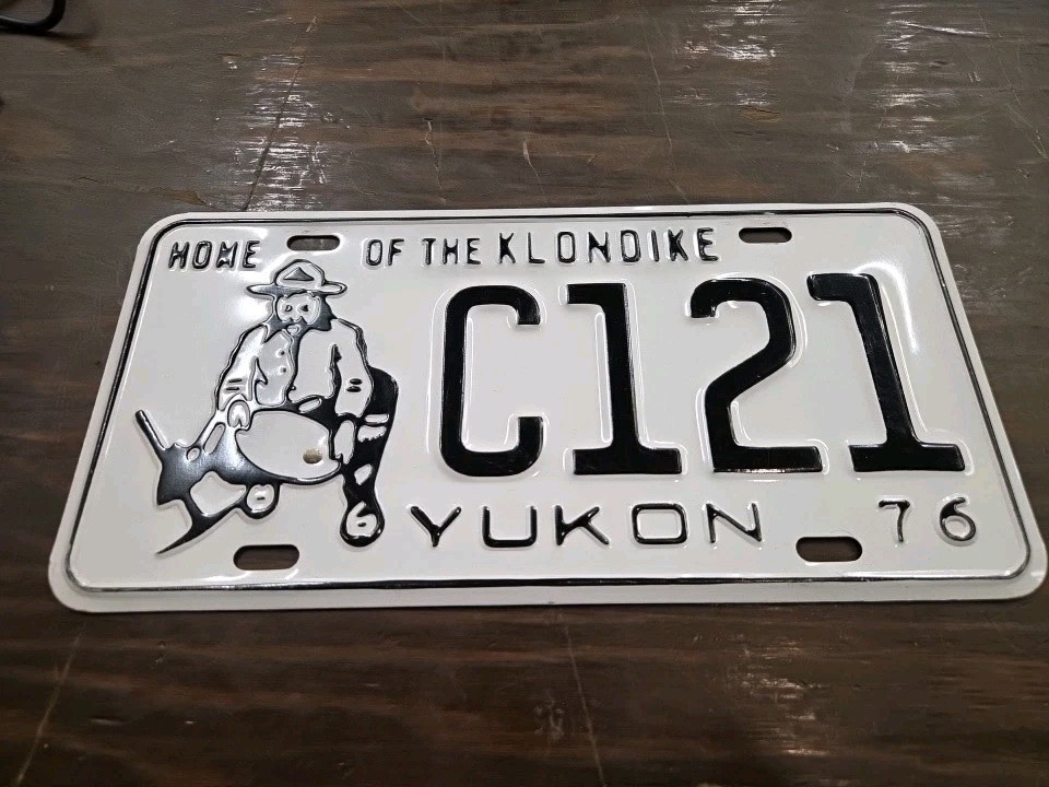 1976  Yukon  MINER  License Plate Tag