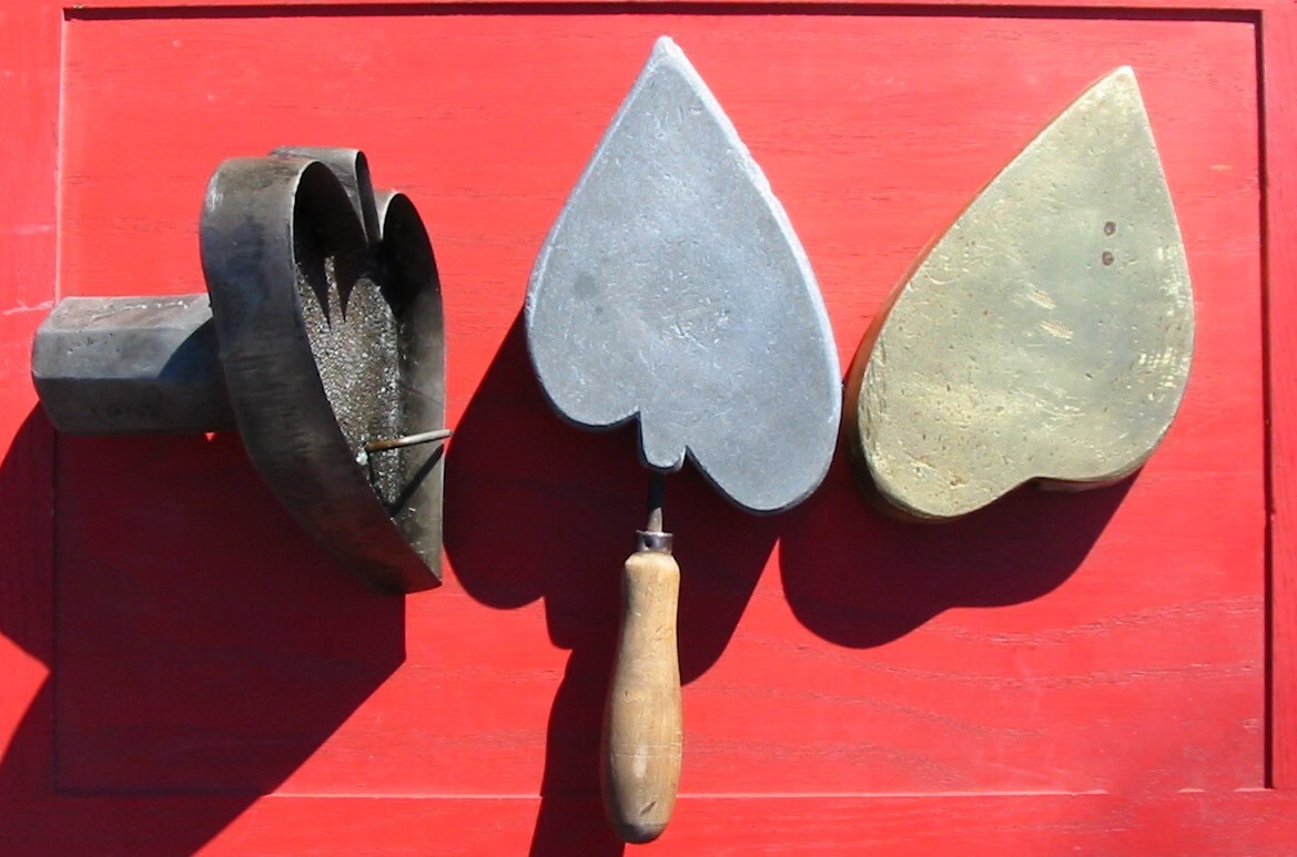 HUGE Rare Vintage Millinery Leaf Tool Mold Bronze Antique Cutter SET #23
