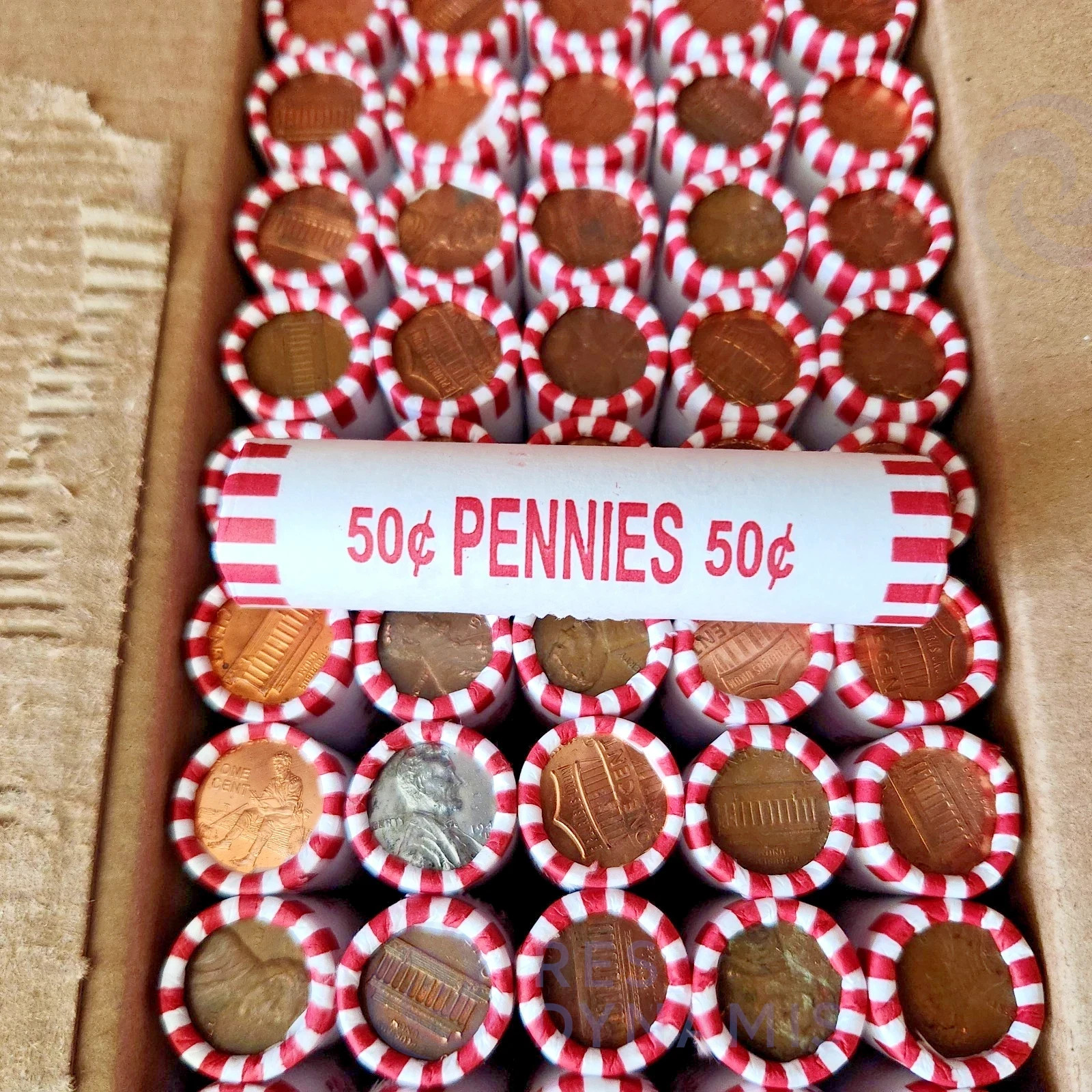 🔥 BANK SEALED Penny Roll – 1 Full Roll (50 Pennies) UNSEARCHED From Bank‼️