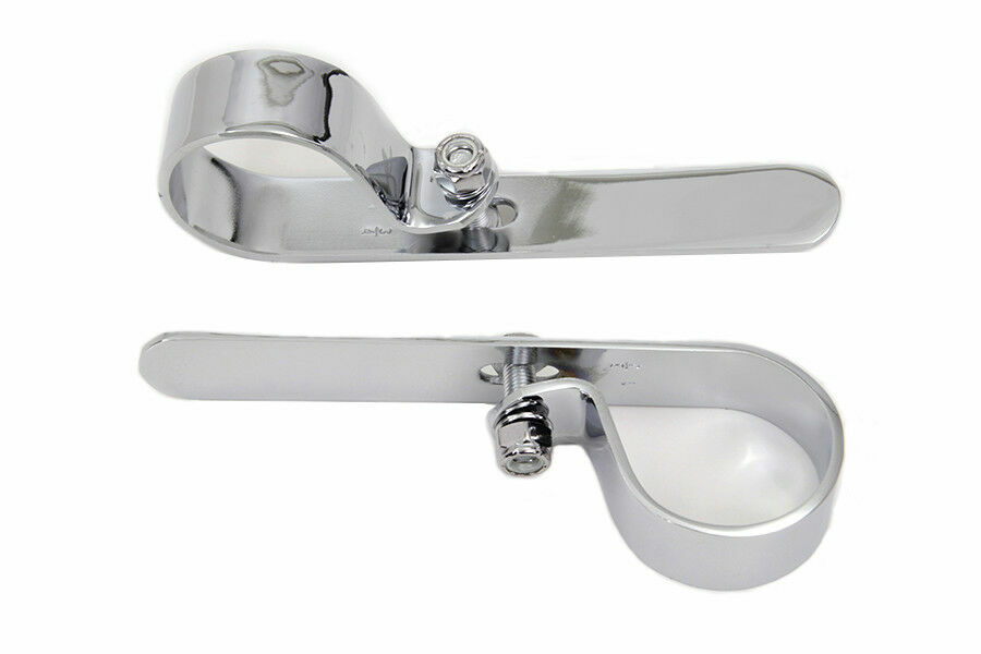 Chrome 1-3/4  Exhaust  P  Clamp Set for Harley Davidson by V-Twin