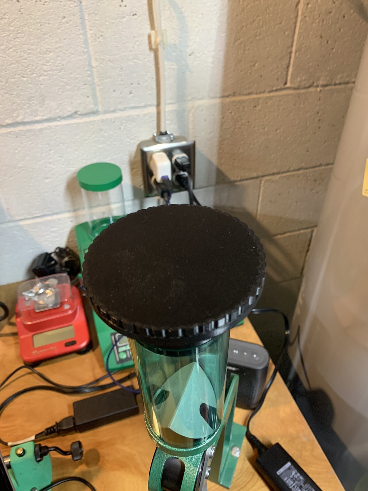 rcbs uniflow powder Strainer funnel cap with closure 3D printed black new II