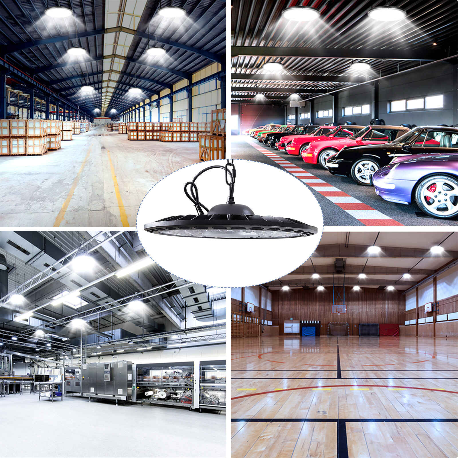 10 Pack 500W UFO LED High Bay Light Shop Industrial Commercial Factory Warehouse