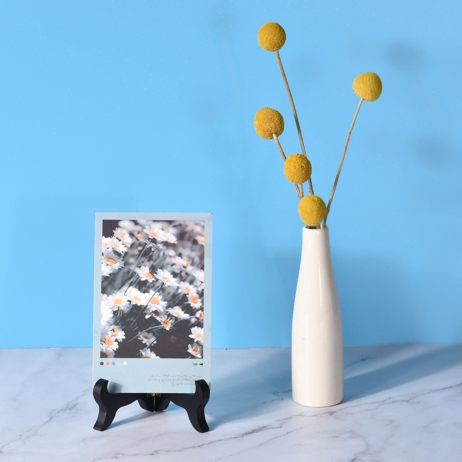 2pcs 4" Easel Plate Holder Wooden Folding Display Stand Brown for Picture Frame