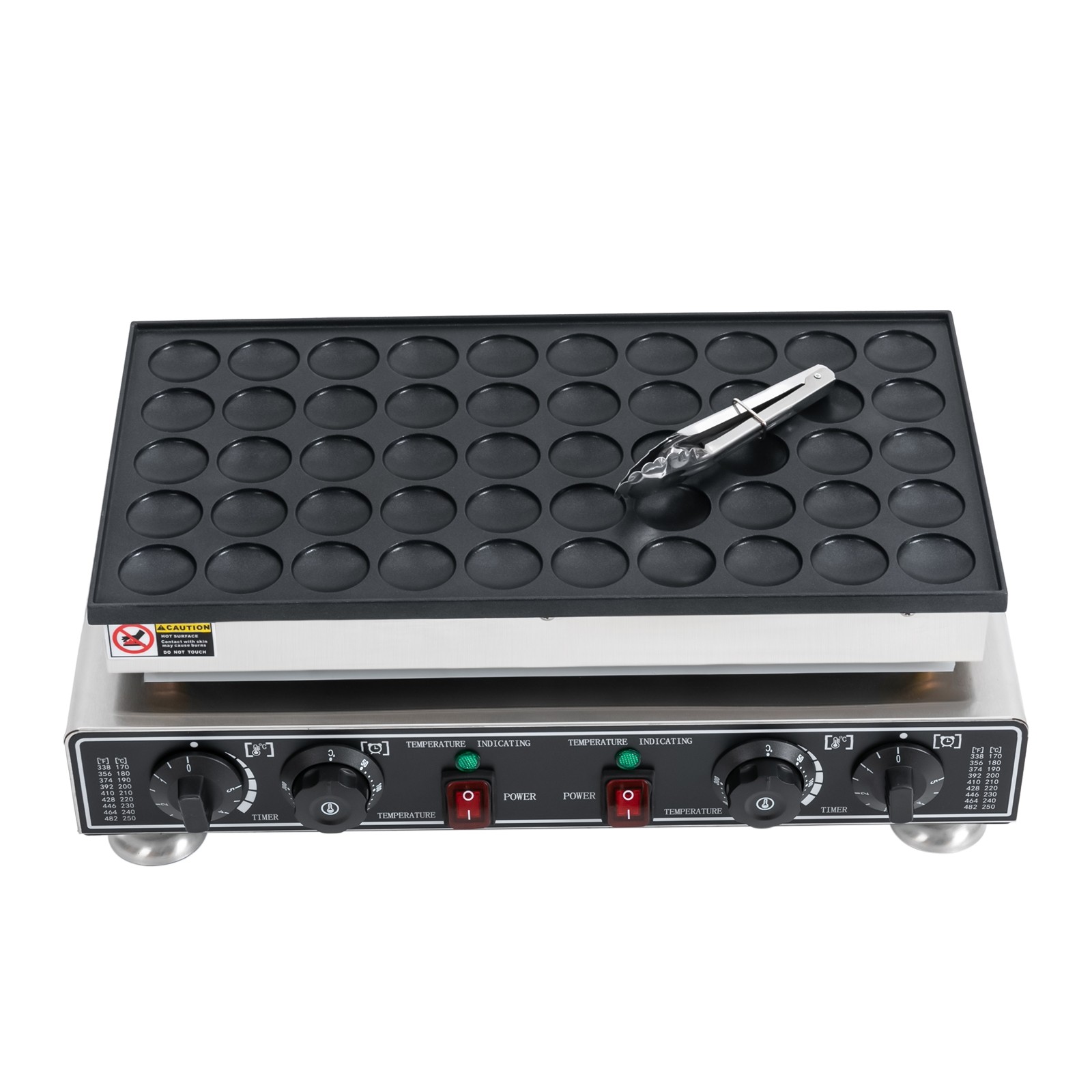 110 V 50 Hole Electric Dutch Poffertjes Mini Pancake Baker Maker Machine New