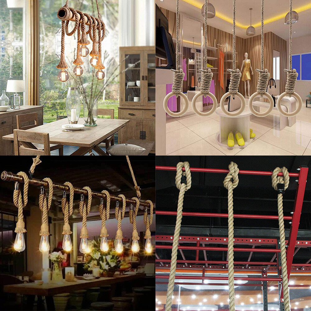 Thick 4 Strands Twisted Manila Rope Natural Hemp Twine for Wrapping DIY Craft