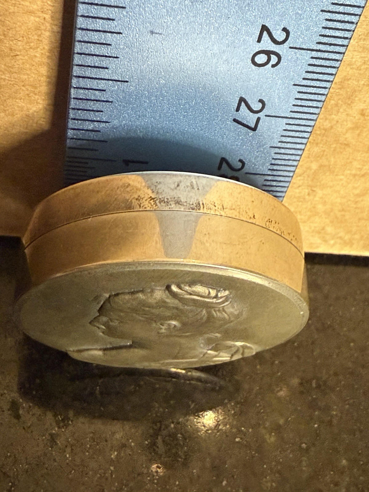 Art Nouveau 925 Sterling Cameo Pill Box