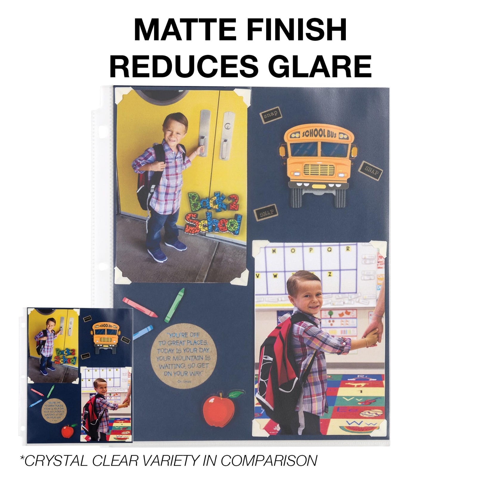 200 Pack Heavy Duty Sheet Protectors, Crystal Clear, 8.5x11 Inch Page Protect...