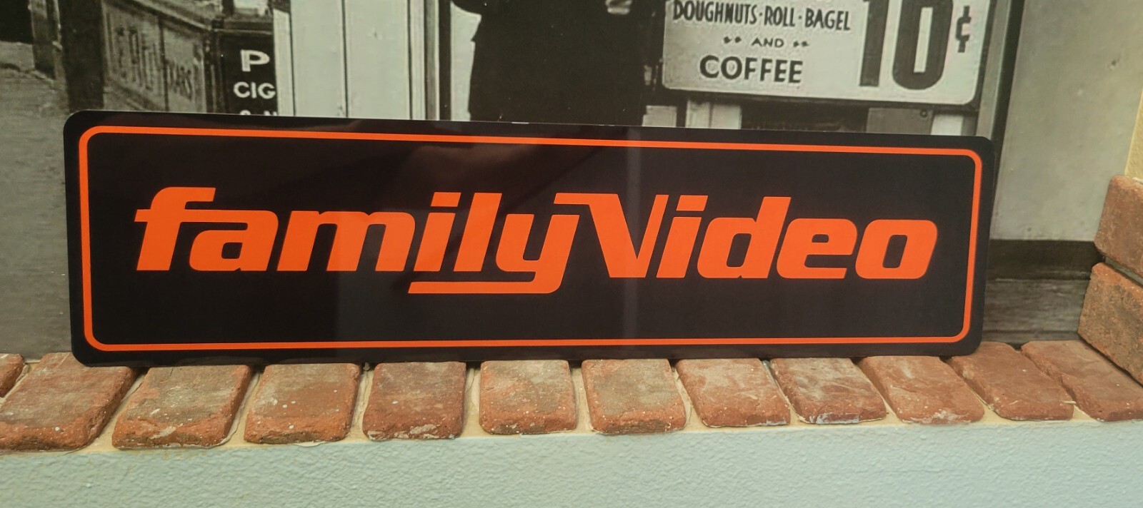family Video aluminum sign 6" x 24"