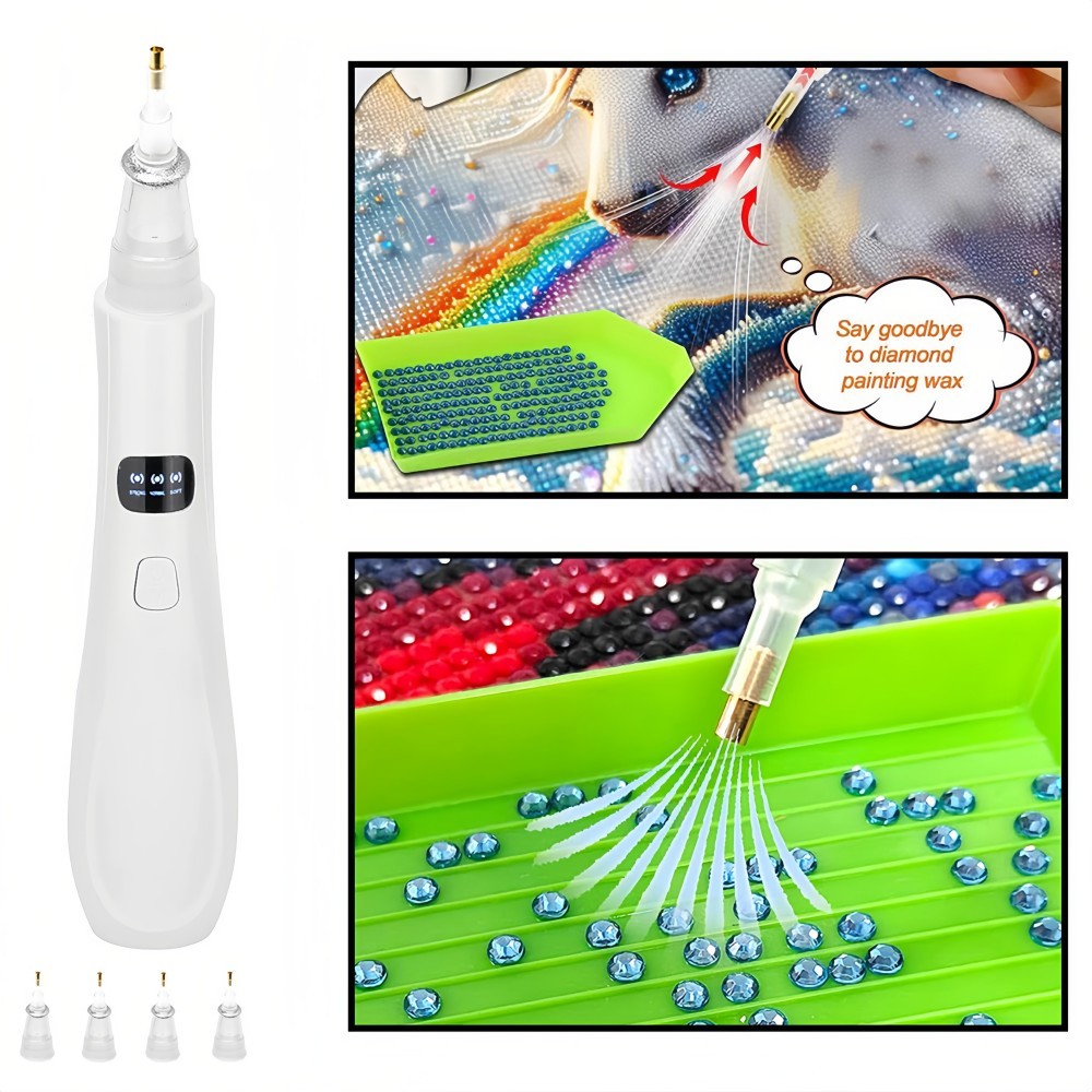 Electric Diamond Painting Pen Vacuum Diamond Art Pen No Wax Needed Rechargeable