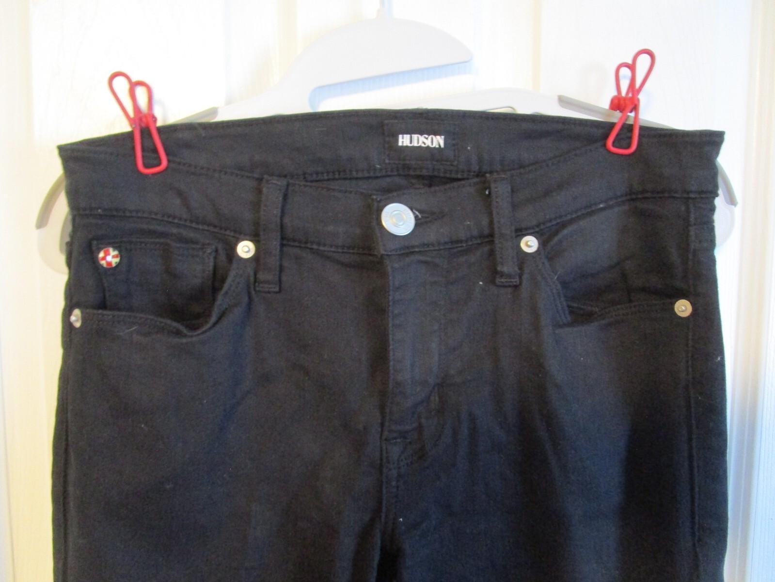 HUDSON Womens Krista Super Skinny Ankle Jeans Black Size 28 Mid Rise NWOT
