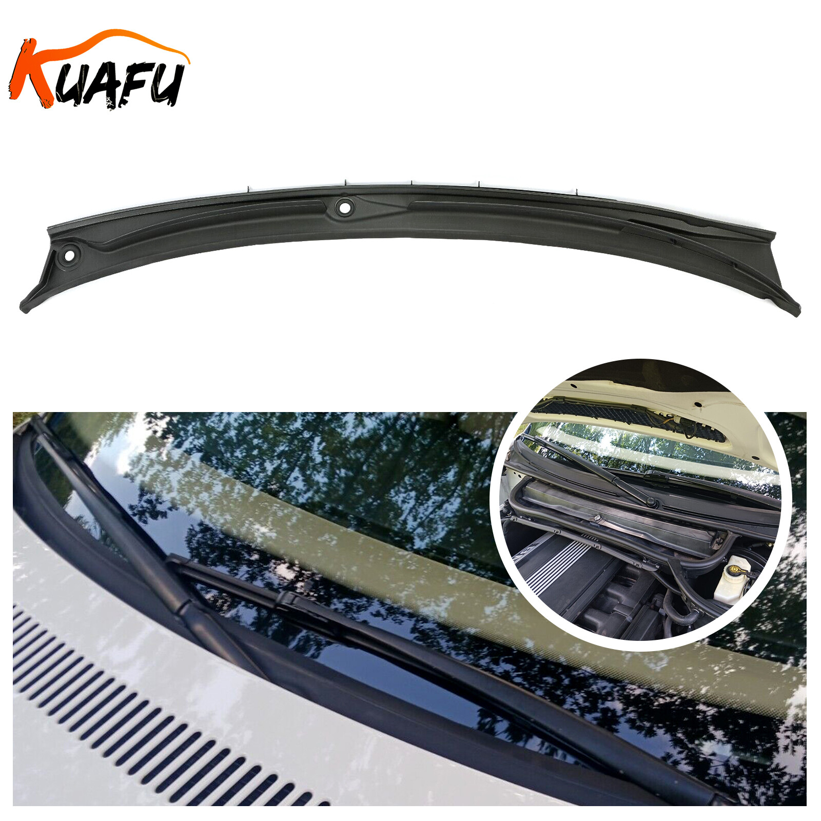 KUAFU Windshield Wiper Cowl Replacement For 1997-2006 BMW E46 323i 325i 330i