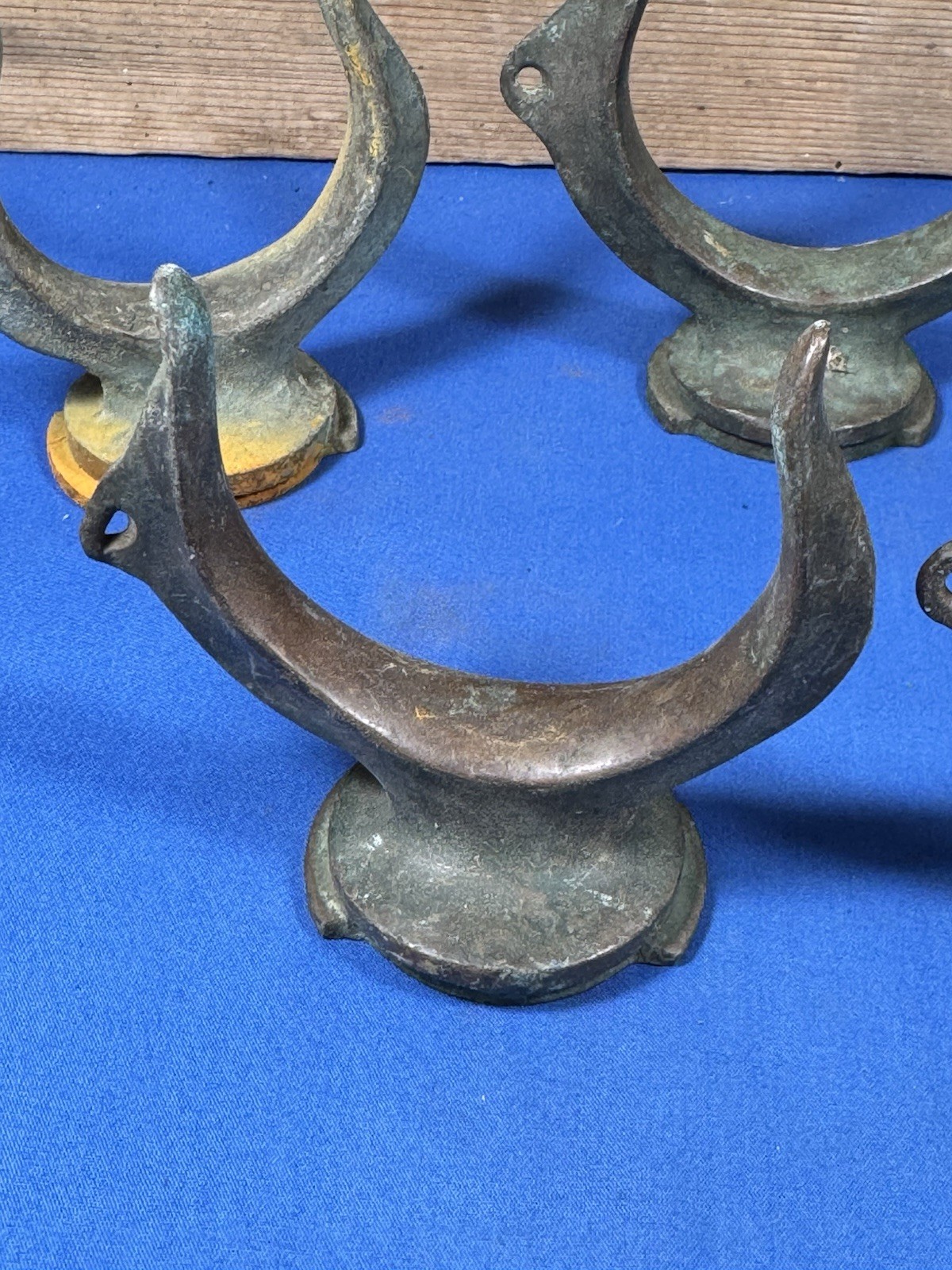 5 Vintage Oar Locks ~ 3 Bronze & 2 Galvanized ~ Belfast, ME Estate Find