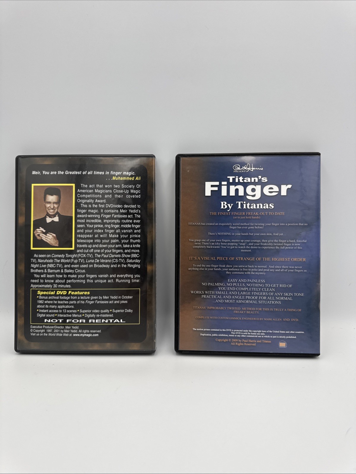 Finger Fantasies Meir Yedid + Titan’s Finger Magic Trick DVDs w/ Gimmick Finger