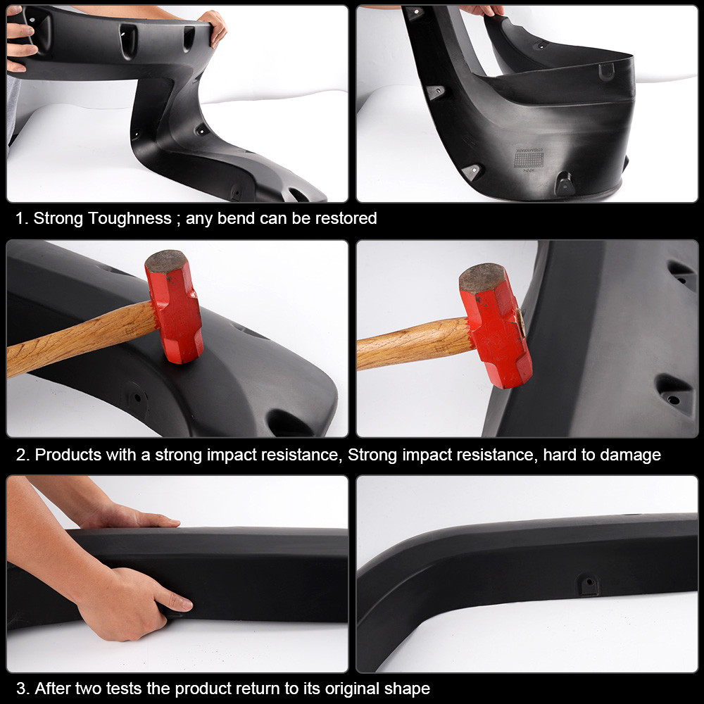 FENDER FLARES POCKET RIVET STYLE FIT FOR 2007-2013 SILVERADO 1500 2500HD/3500HD