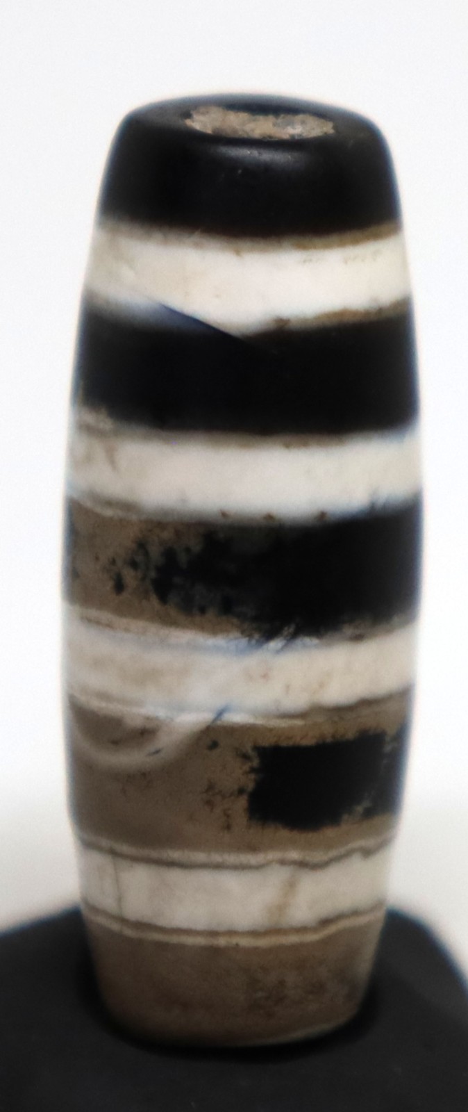 Ancient Himalayan Indo Tibetan Natural Agate Dzi Bead With 4 Stripes Amulet