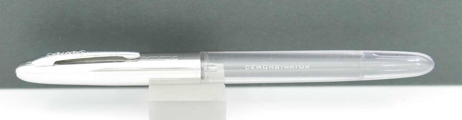 Sheaffer Skripsert True Store Demonstrator Clear & Chrome Fountain Pen - 1950's