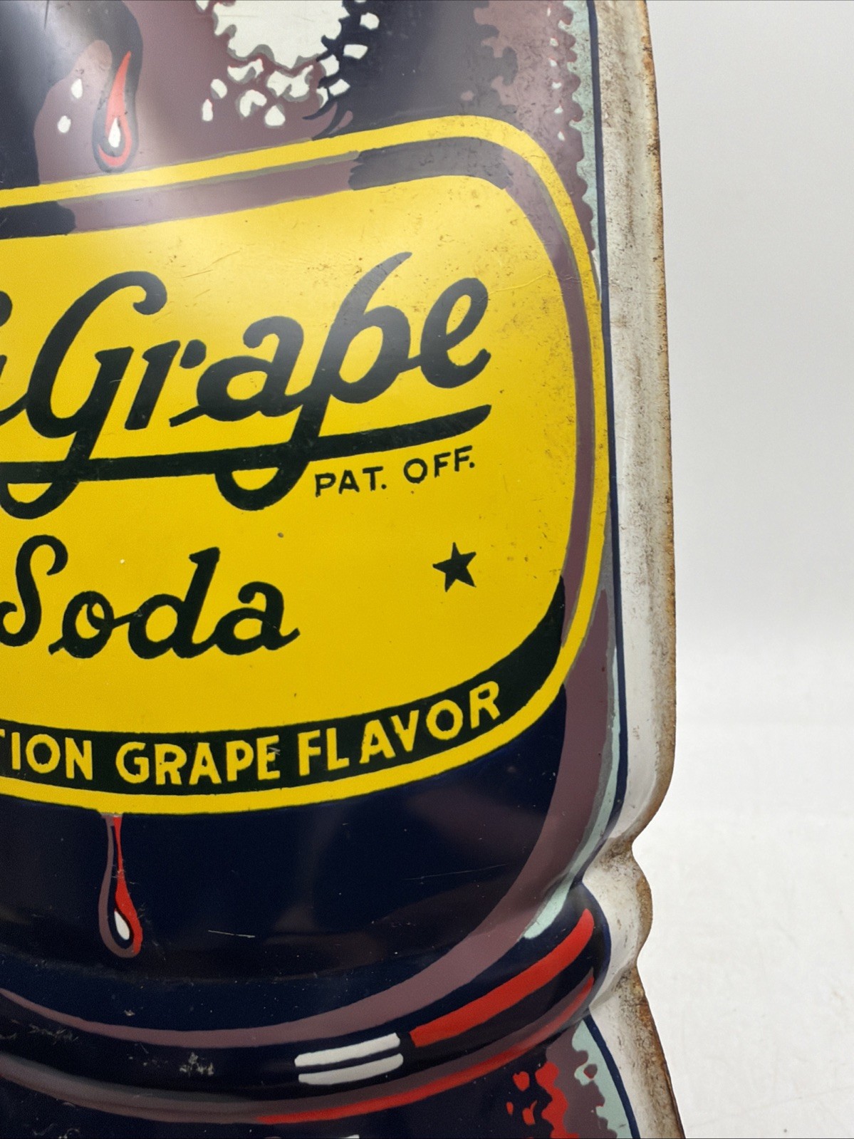 Original Nugrape Bottle Advertising Sign