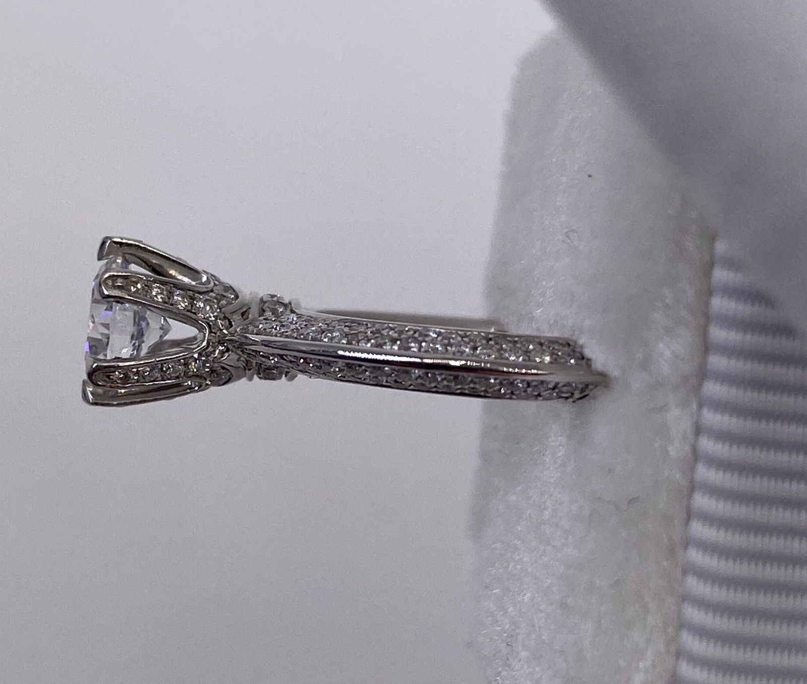 DIAMOND ENGAGEMENT RING ROUND VS1 E 1.6 CT GROWN LAB CREATED PLATINUM NEW SZ 4-9