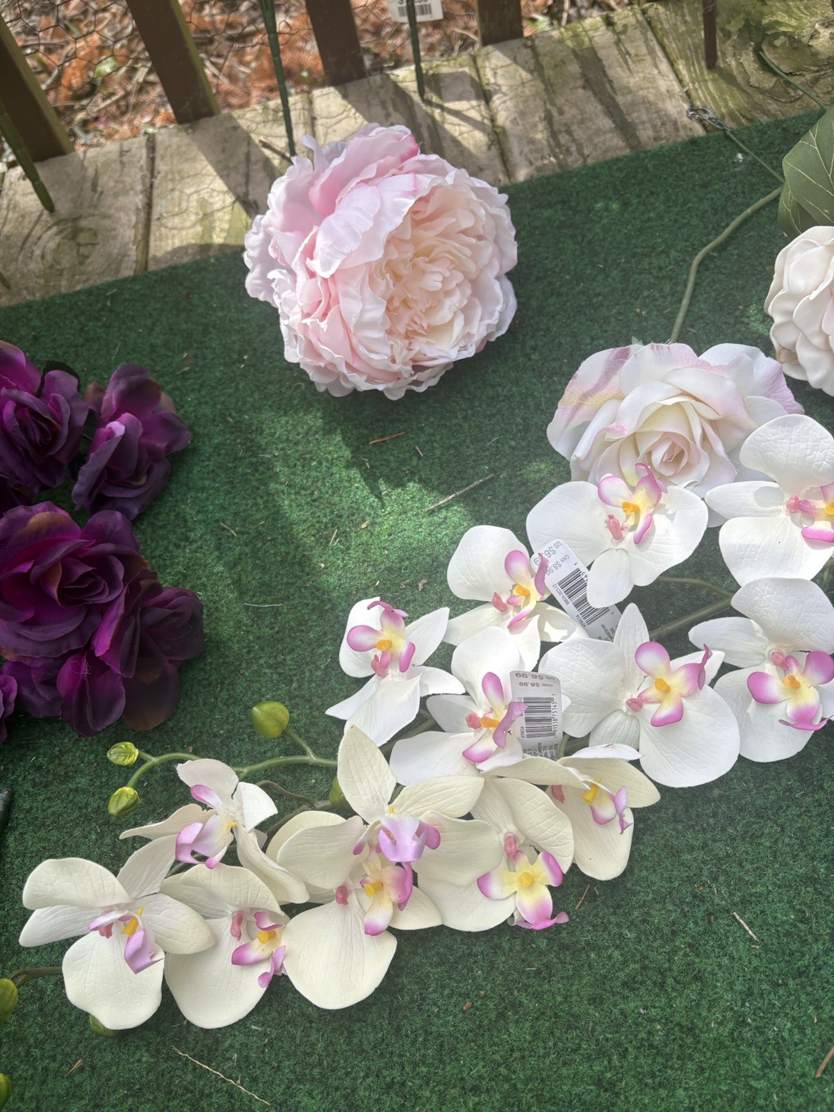 Mega Lot 500+ Artificial Silk Real Touch Assorted Flowers Bulk Weddings Crafts