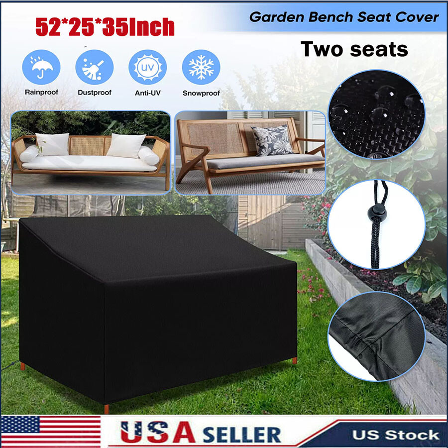 2 Seat light Duty Patio Bench Loveseat Cover Waterproof dustproof Outdoor cover