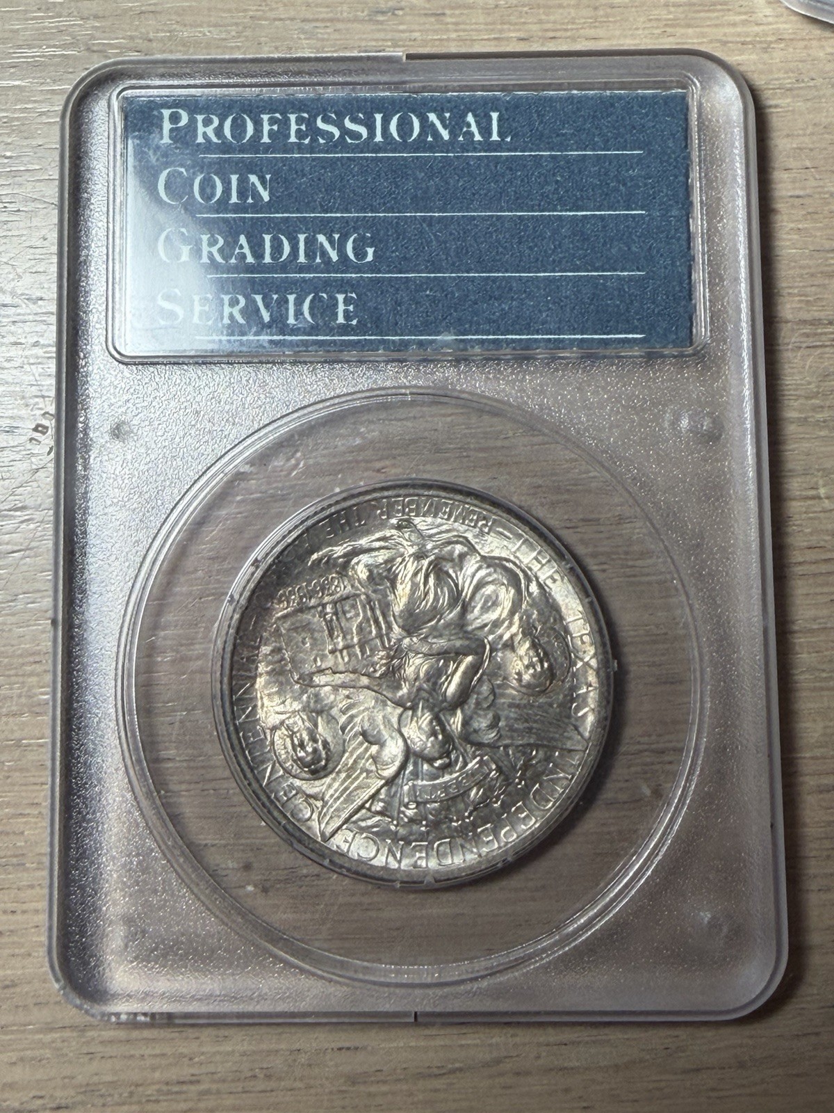 1934 Texas Commemorative Silver Half Dollar PCGS Rattler MS 64