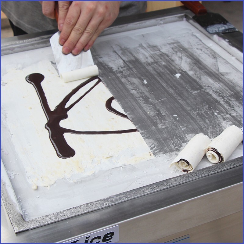 Kolice Commercial Double square pans fried ice cream machine, ETL certificate