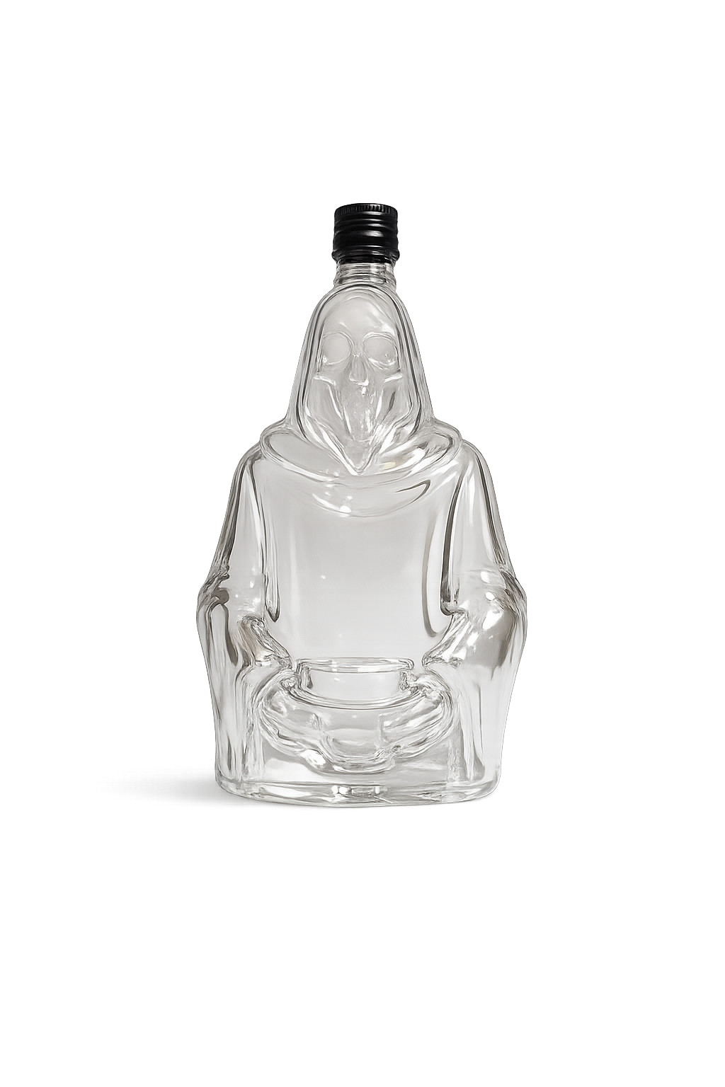 Grim Reaper Glass Whiskey Decanter – 350ml Gothic Skull Bottle for Bourbon