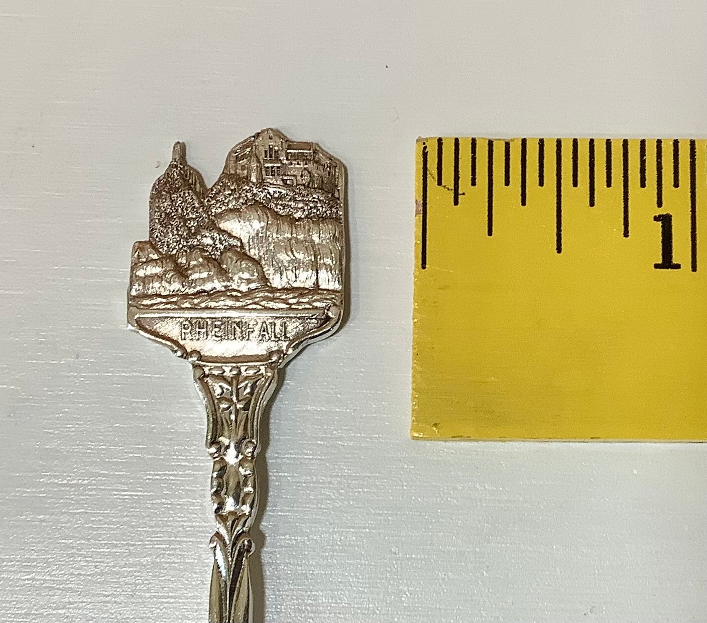 Rheinfall (Rhine Falls) Switzerland Swiss - Silver Plated Souvenir Spoon 1960s