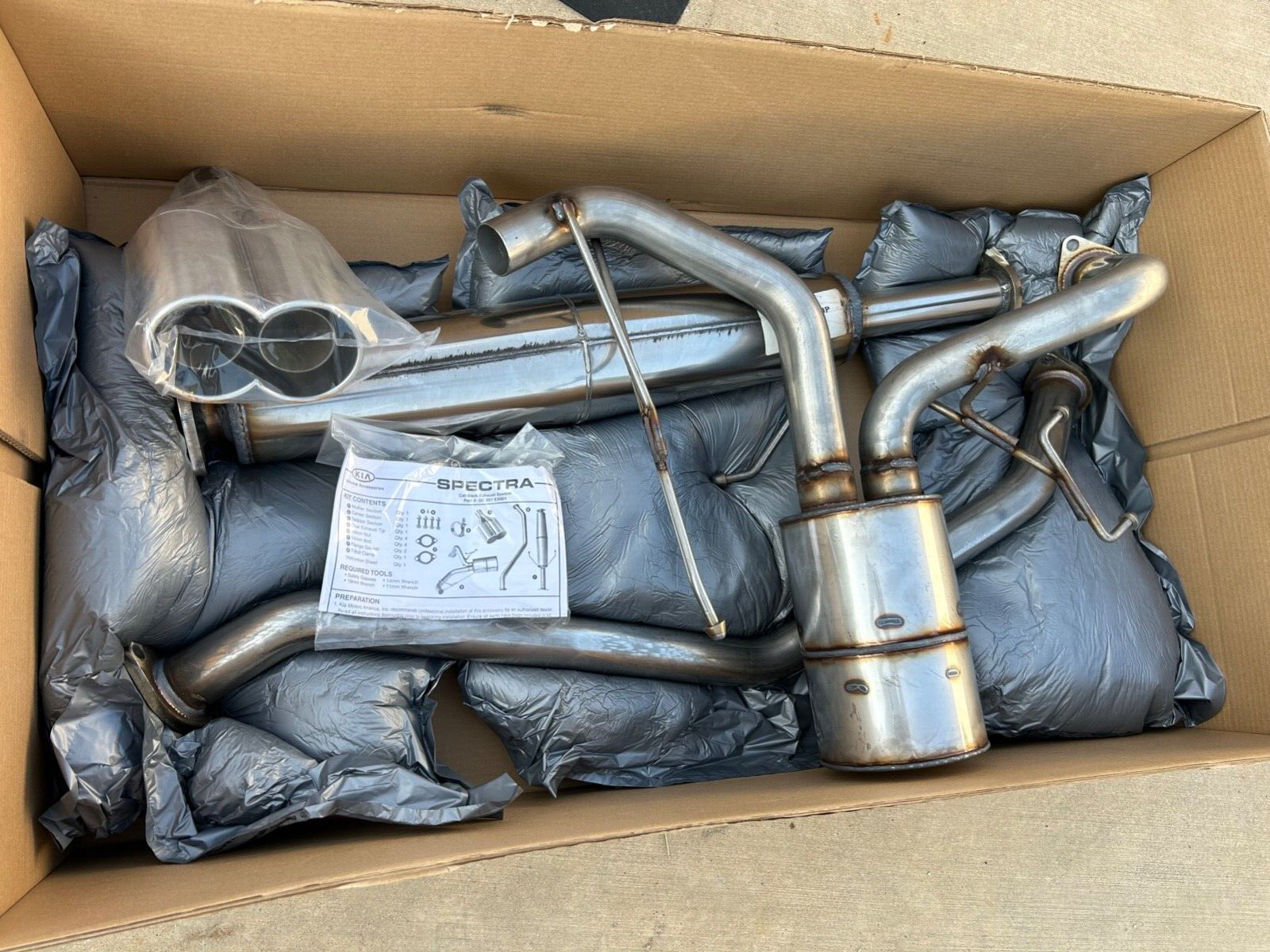 Genuine 2005 2006 Kia Spectra5 OEM NEW HP Cat Back performance exhaust system